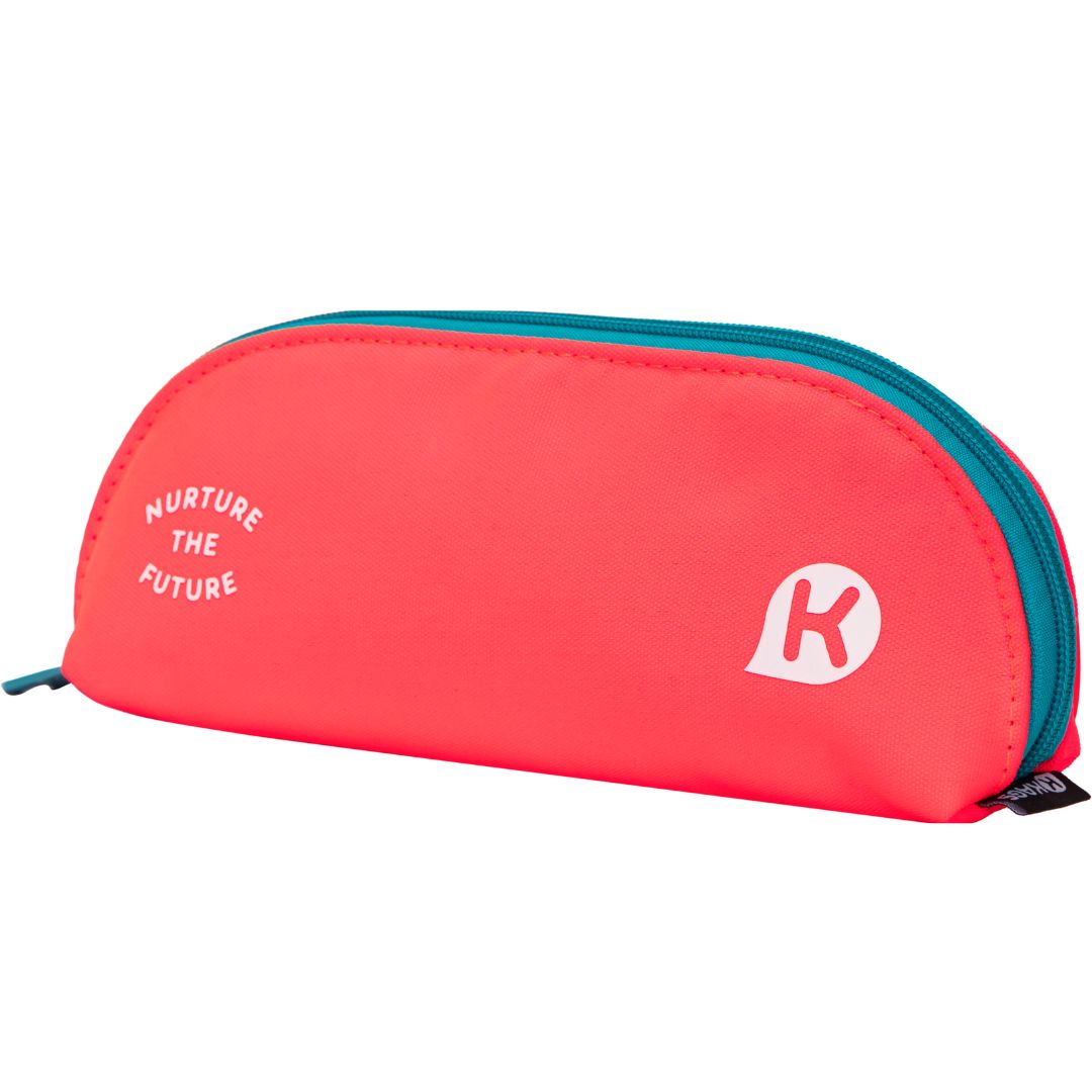 KAGS IZZY Series Pouch Type Pencil Case - Coral