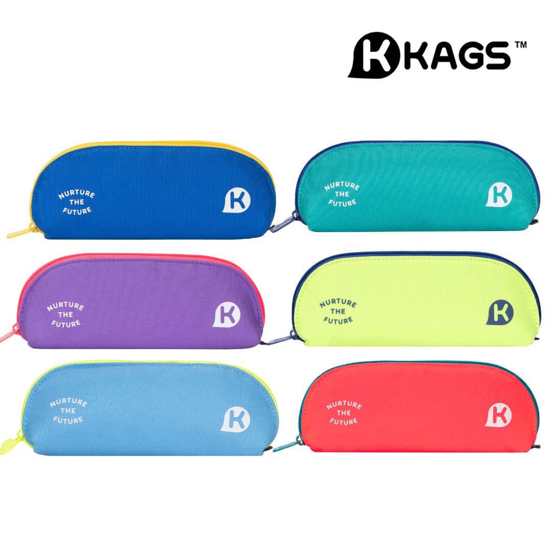KAGS IZZY Series Pouch Type Pencil Case - Coral